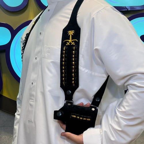 محزم مسدس مخمل | سيفين و نخلة