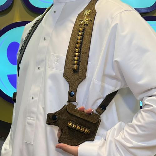 محزم مسدس مخمل | سيفين و نخلة