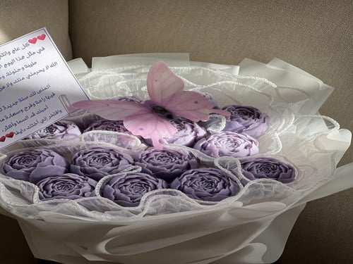 باقة ورد شموع