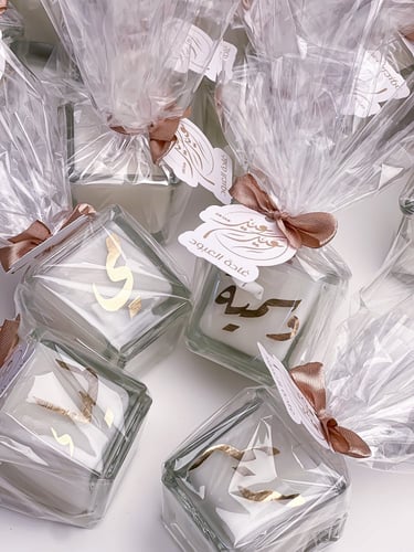 توزيعات شموع ميني ( إضافة اسم )