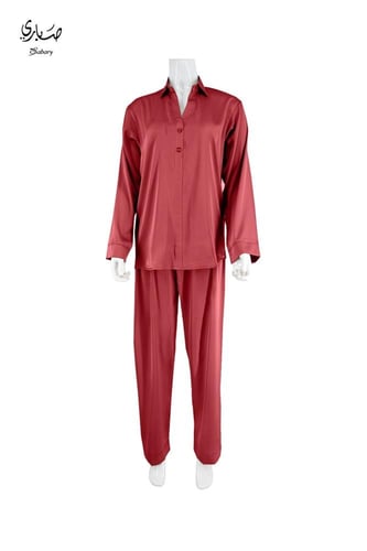 بجامه نسائي كم طويل بملمس مريح وناعم