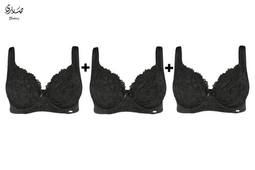 حماله صدر بحديده من الدانتيل المزخرف الناعم (عبوة)...