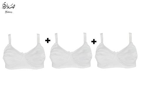 حماله صدر تتميز بفتحه للرضاعه قطن بدون حديده 3 قطع