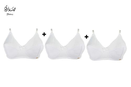 حماله صدر قطن مع أطراف من الدانتيل الناعم بدون حدي...