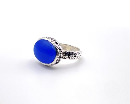 خاتم ملكي عقيق سماوي