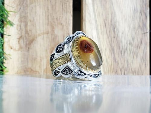 خاتم عقيق يماني مصور