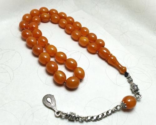 سبحة فاتوران تركي لون برتقالي ناري