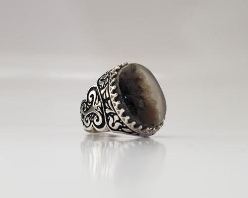 خاتم عقيق يماني طحلبي