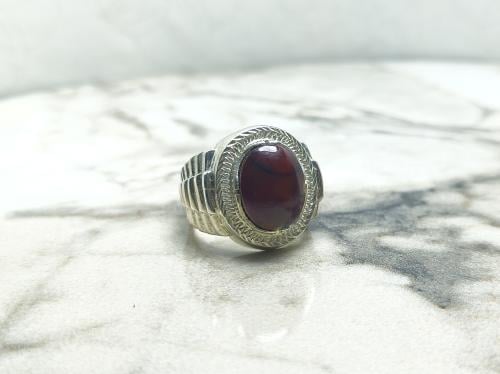 خاتم عقيق يماني كبدي صياغة روليكس