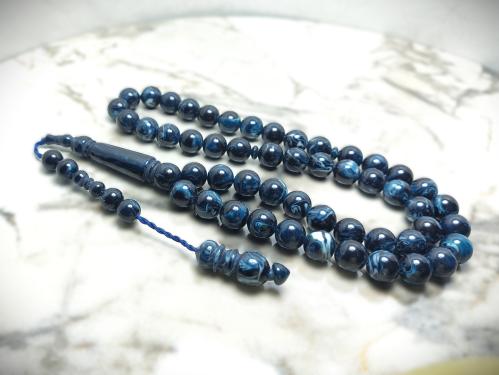 سبحة بكلايت اسود مخلوط كحلي