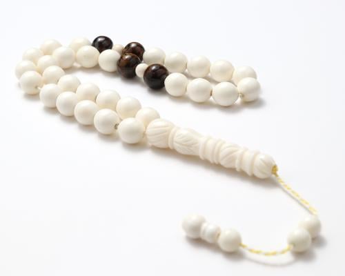 سبحة عظم الجمل وعين النمر بتصميم كلاسيكي فاخر 33 ح...