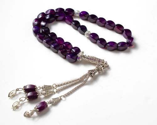 سبحة أميتيست طبيعي 33 حبة