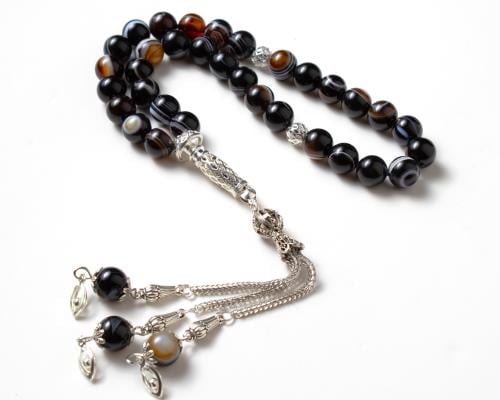 سبحة عقيق سليماني عيون 33 حبة