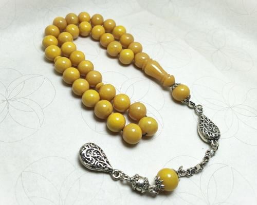 سبحة فاتوران تركي لون أصفر ليموني