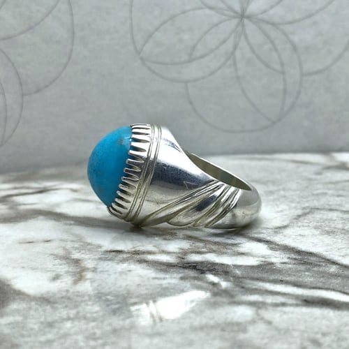 خاتم فيروز كرماني طبيعي