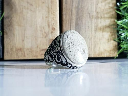 خاتم عقيق يماني طحلبي