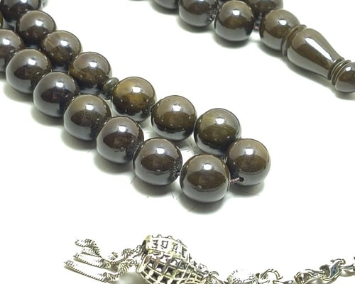 سبحة فاتوران تركي لون زيتي غامق