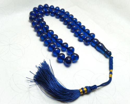 سبحة زعفران لون "أزرق ملكي"