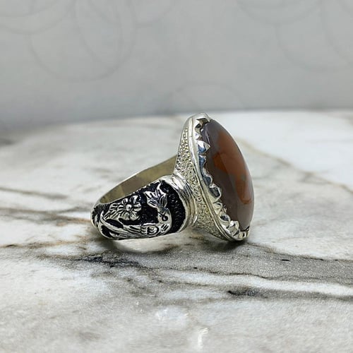 خاتم عقيق يماني مصور