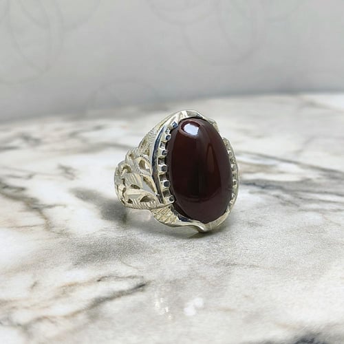 خاتم عقيق يماني كبدي