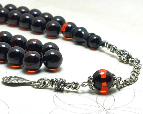 سبحة فاتوران تركي لون "كرزي داكن" (دم الغزال)