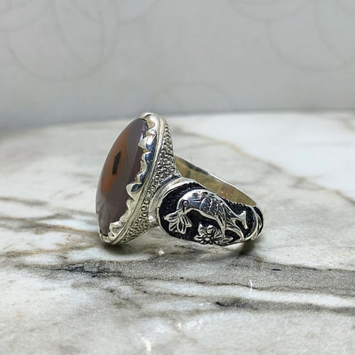 خاتم عقيق يماني مصور