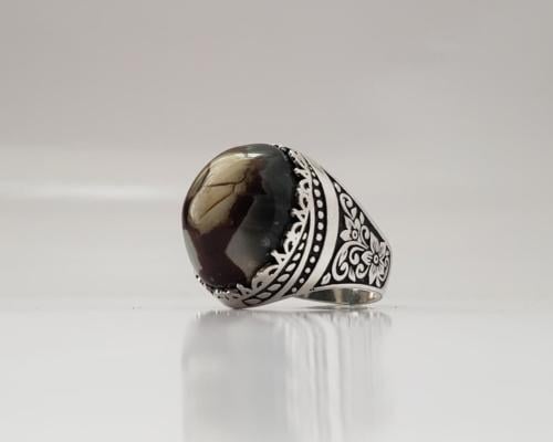 خاتم عقيق يماني بقراني