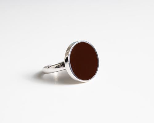 خاتم ملكي بني دائري كلاسيك