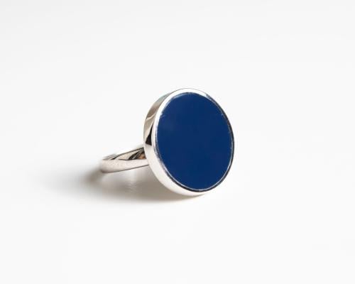 خاتم ملكي كحلي دائري