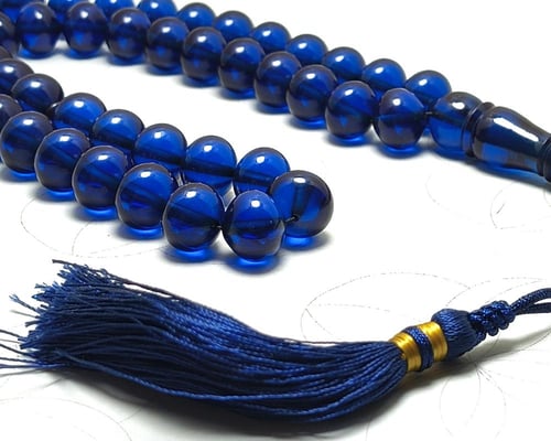 سبحة زعفران لون "أزرق ملكي"