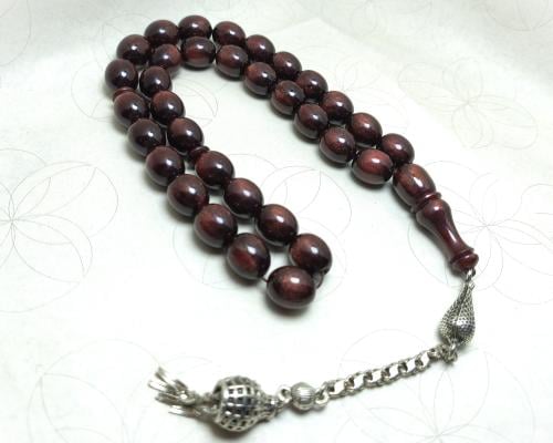 سبحة فاتوران تركي لون كستنائي براق