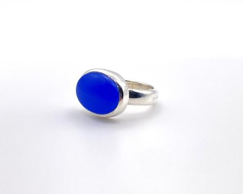 خاتم ملكي عقيق سماوي