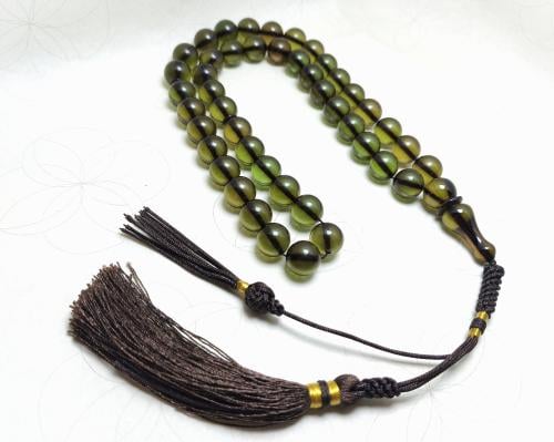 سبحة زعفران لون "زيتي موشح"