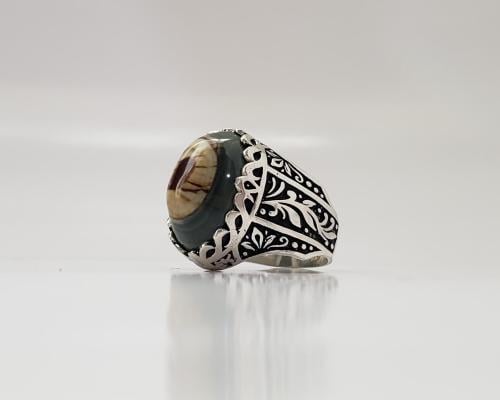 خاتم عقيق يماني بقراني