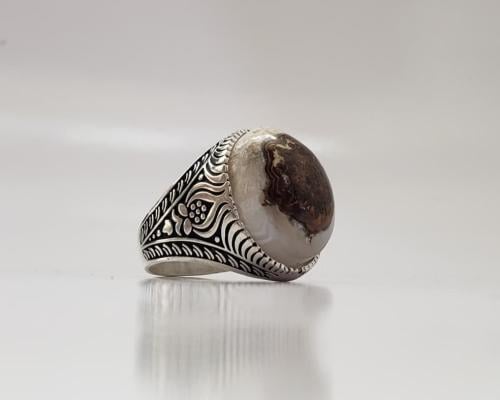 خاتم عقيق يماني بقراني