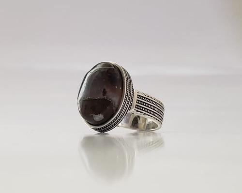 خاتم عقيق يماني طحلبي