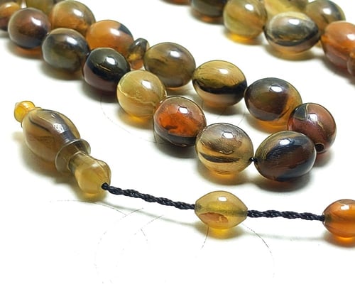 سبحة قرن أوروبي طبيعي "مكس" بألوان نادرة