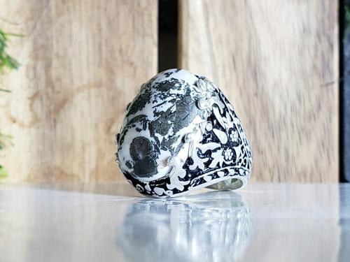 خاتم عقيق يماني مشجر