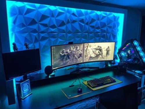 الواح جدارية ثلاثية الأبعاد - 12 قطعه