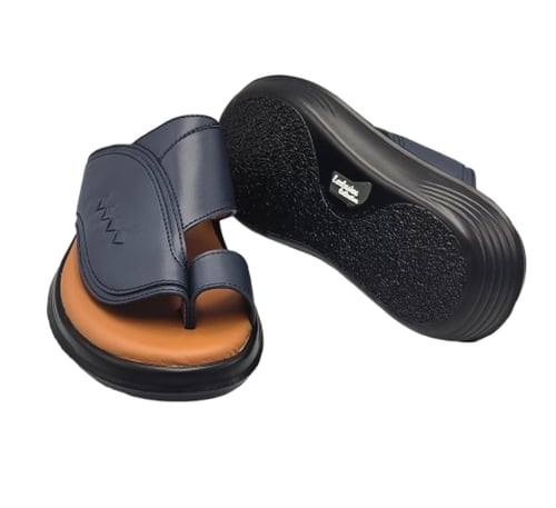 نعال تقنية سويسري طبي - كحلي أرضية بني فاتح