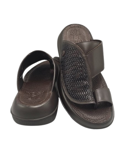 نعال إيطالي تقنية سويسري طبي - طبعة الثعبان - بني...