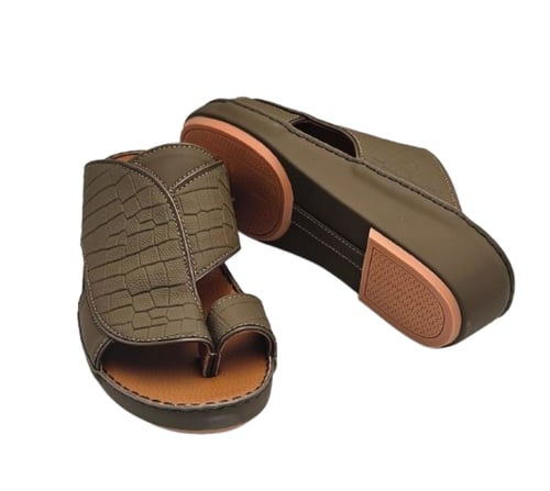 نعال إيطالي فاخر طبي - زيتي