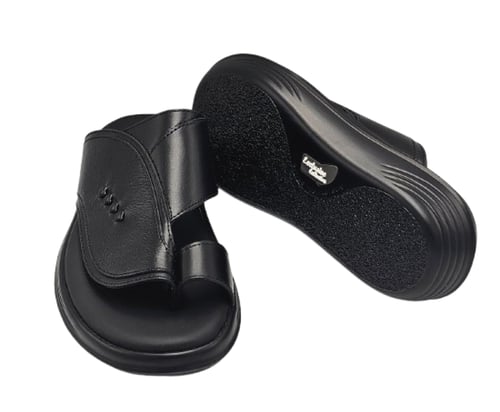 نعال إيطالي تقنية سويسري طبي - أسود طبعة الحصان