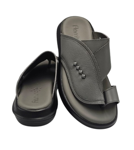 نعال إيطالي تقنية سويسري طبي - رصاصي طبعة الحصان