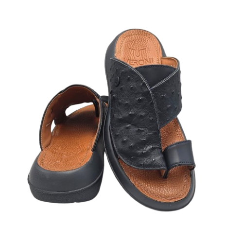 نعال إيطالي تقنية سويسري طبي - طبعة النعام - كحلي