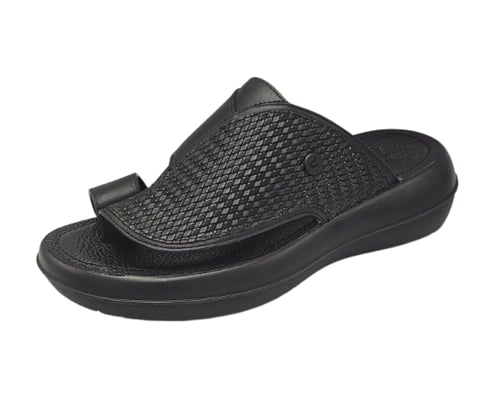 نعال إيطالي تقنية سويسري طبي - طبعة الثعبان - أسود