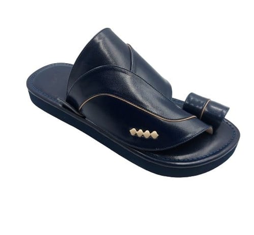 نعال شرقي سادة كحلي تصميم باصبع