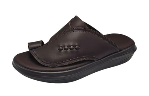 نعال إيطالي تقنية سويسري طبي - بني غامق