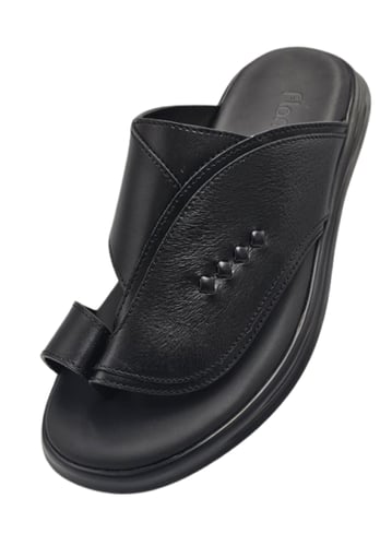 نعال إيطالي تقنية سويسري طبي - أسود طبعة الحصان