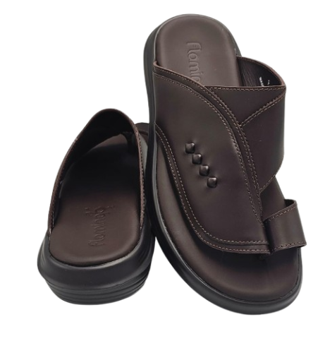 نعال إيطالي تقنية سويسري طبي - بني غامق